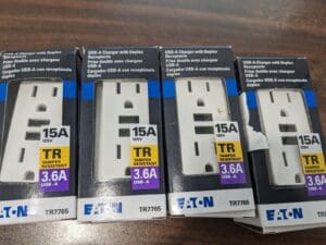 eaton 4pks usb-a charger duplex receptacle TR7765