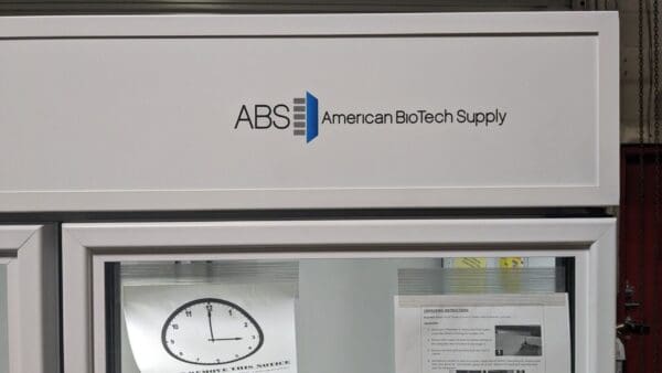 AMERICAN BIOTECH Laboratory Refrigerator 49 cuft Cap 1 to 10° 8 Shelves Damaged