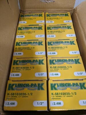 KLINCH-PAK Narrow Crown Construction Staple 1/2″ W, 1/2″ L 24,000 K-SB103020-1/2