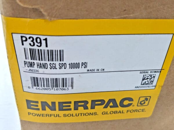 ENERPAC Manual Hydraulic Pump 1 Stage P-391