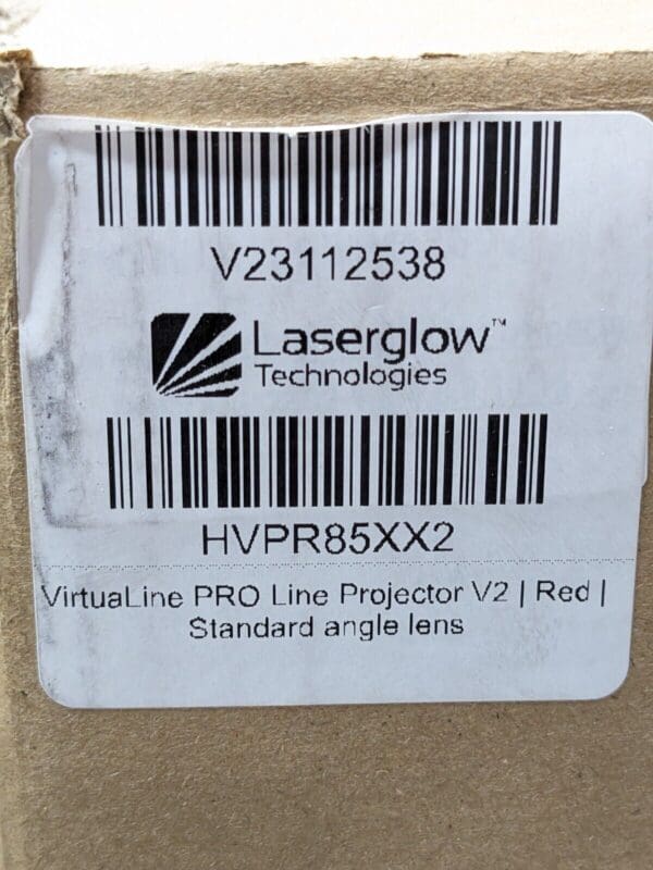 LASERGLOW VirtuaLine PRO Line Projector V2 Red Standard Angle Lens HVPR85XX2