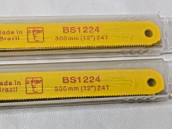 2 PK Starrett Bi-Metal Unique HSS Safe-Flex Hacksaw Blades 12"- 24TPI KBS1224-10