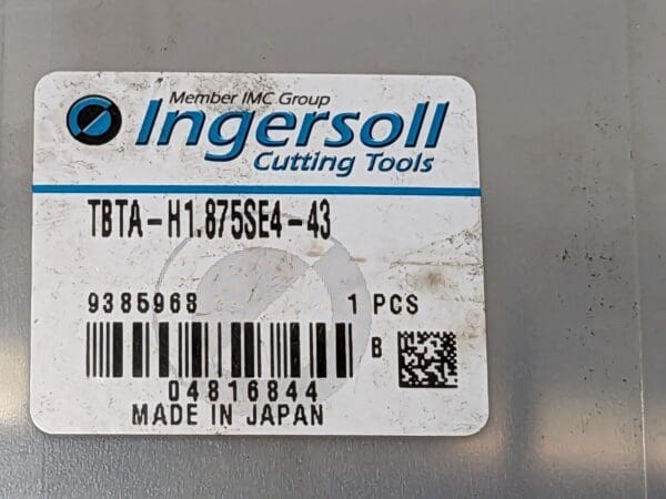 Ingersoll Cutting Tools Drilling Head 1.875" Diam TBTA-H1.875SE4-43 4816844