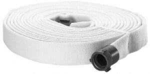 All-American Hose 1-1/2"x1-15/16" 400PSI White Poly/Rubber Fire Hose 8D15X50W15N