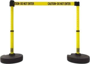BANNER STAKES 42″ High Plastic Pedestrian Barrier 15' Long Rope PL4285