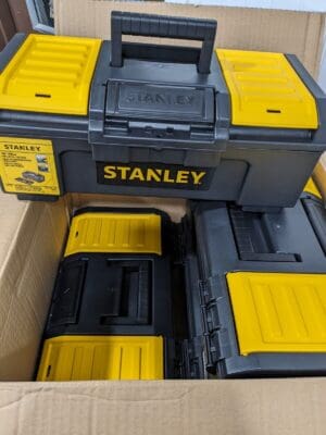 STANLEY 16" Polypropylene Tool Box: 3 Compartment Qty 4 STST16410