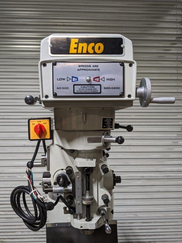 Enco Variable Speed Knee Mill 9 x 49 Table R8 Taper 949-PH3-E Used / No Motor