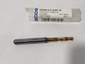 SECO Screw Machine Length Drill Bit Carbide 4.50 mm Dia 140 deg Pt 02570993