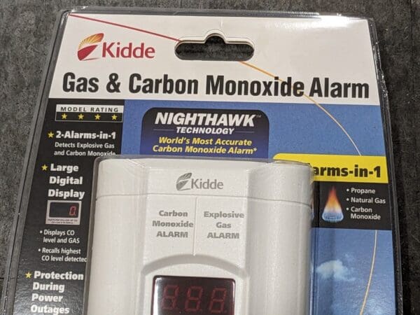 KIDDE 2pk AC Plug In 120 Volt Carbon Monoxide&Explosive Gas Alarm 900-0113-02