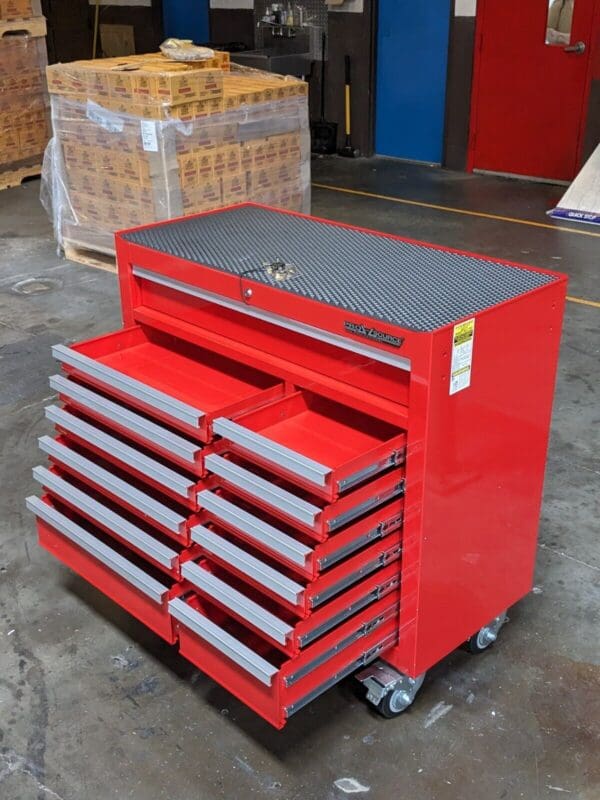 Pro Source Roller Cabinet Tool Box 13 Drawers 41 x 18 x 39 Steel Red
