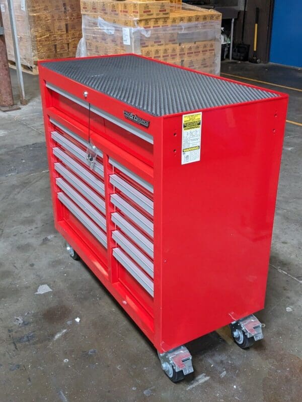 Pro Source Roller Cabinet Tool Box 13 Drawers 41 x 18 x 39 Steel Red