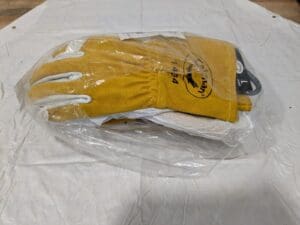 PIP Caiman 5pairs Gold Large Split Cowhide Welding Gloves 1434-5