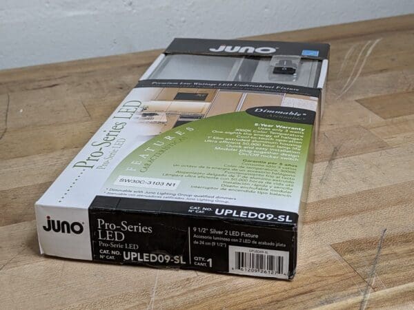 Juno Pro-Series LED 9-1/2" Silver Undercabinet Light Fixture UPLED09-SL