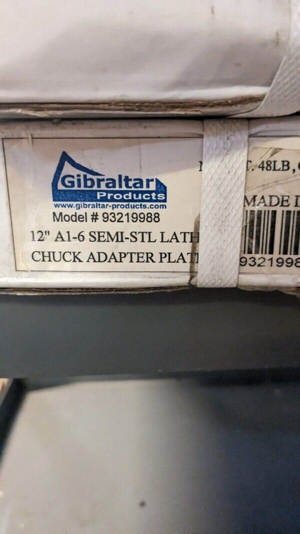 Gibraltar Adapter Back Plate for 12" Comp Lathe Chucks A1/A2-6 FL11 325/A1-6 NEW