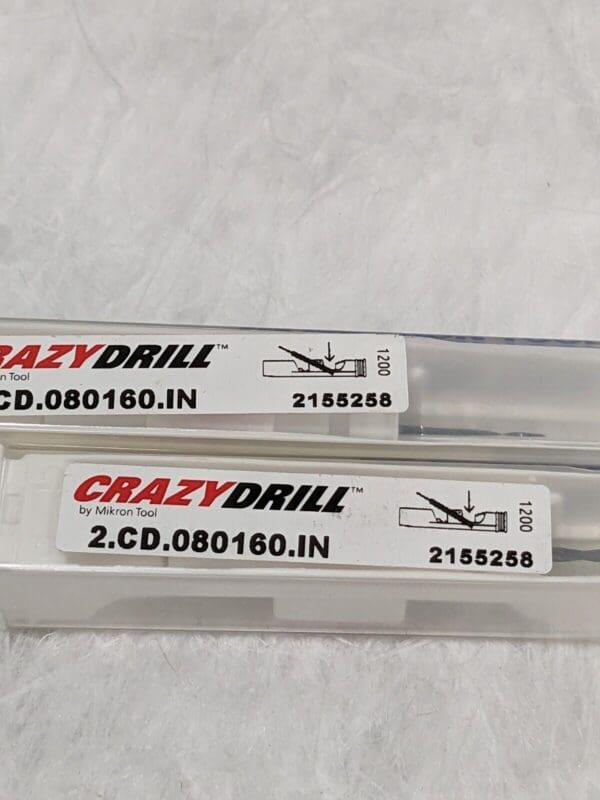 Crazy Drill Mikron Carbide Drill 2.CD.080160.IN Qty 2 2155258