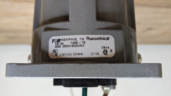 Russellstoll 7428-78 60 Amp 600V - 250V Pin & Sleeve Connector Female