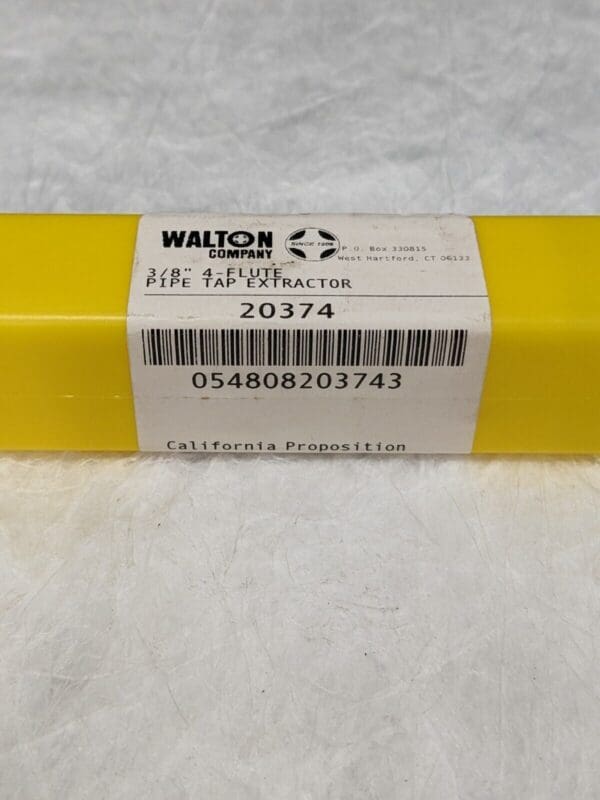 WALTON 3/8" Tap Extractor 4 Flutes, For Use with Pipe Tap 20374