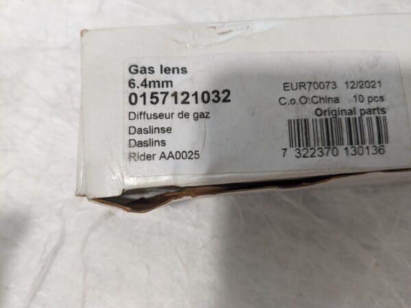 ESAB TIG Torch Nozzles 10pk 6.00 mm Orifice 0157121032