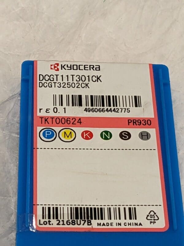 Kyocera Carbide Insert DCGT32.50.2CK PR930 Qty 18 TKT00624