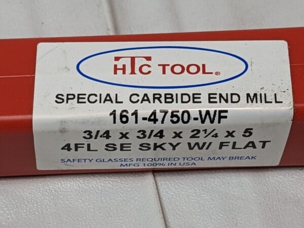 HTC TOOL SKY Coated Carbide End Mill 4FL 3/4" X 2-1/4" X 5" 161-4750-WF