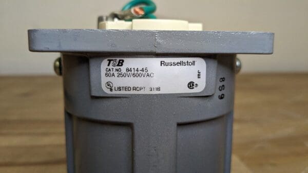 Russellstoll 8414 Receptacle 4p 3w 60a Amp 600v-ac New