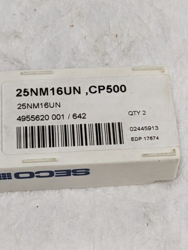 SECO 25NM16UN CP500 Carbide Thread Mill Insert Qty 2 02445913