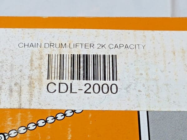 Vestil Chain Drum Lifter for 30 & 55 Drums 2000 Lbs Capacity CDL-2000