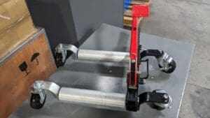 SUNEX TOOLS Wheel Dolly 1500-lb Hydraulic Safety locking Casters W/ Foot Pedal